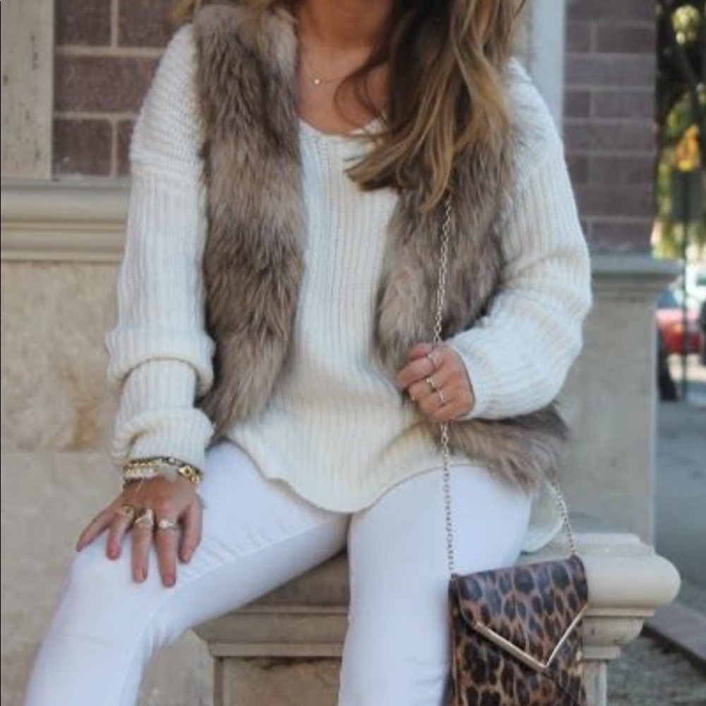 bebe faux vest
